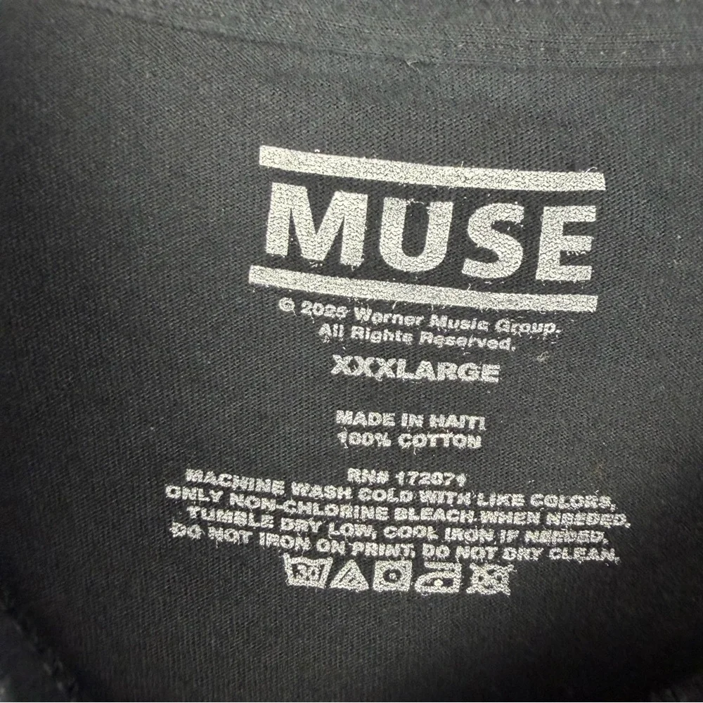 NWOT Band Tee Muse Graphic T-shirt in Black, XXXL
